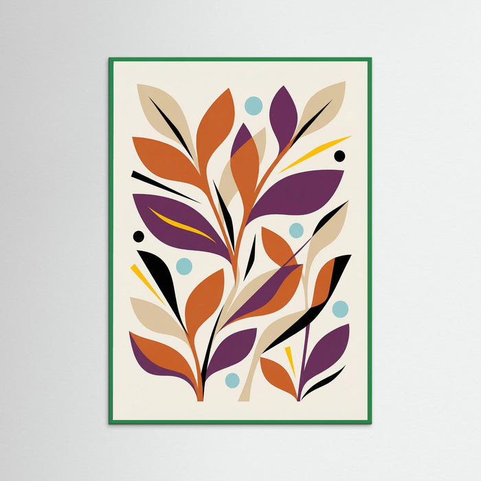 Green Wood Geometric Abstraction Beige