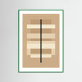 Green Wood Geometric Balance Beige