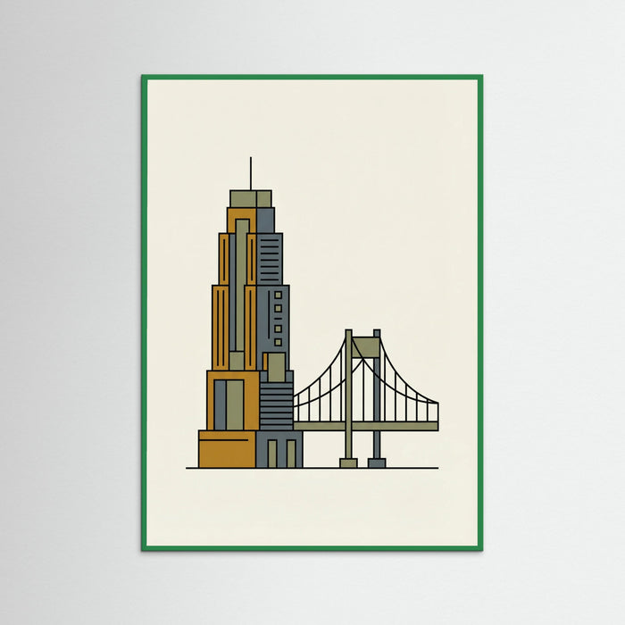 Geometric Bicycle – poster and art print
