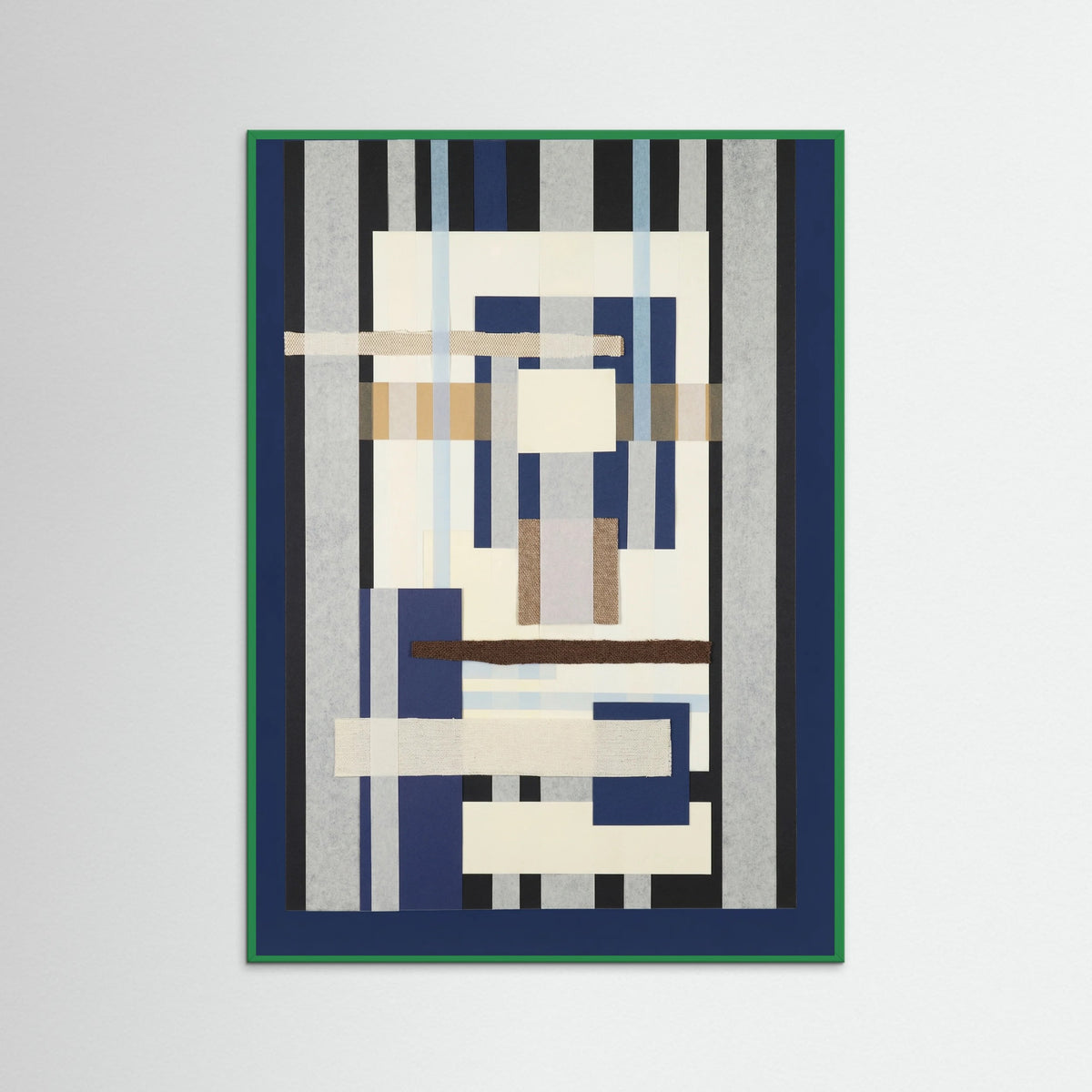 Green Wood Geometric Blues