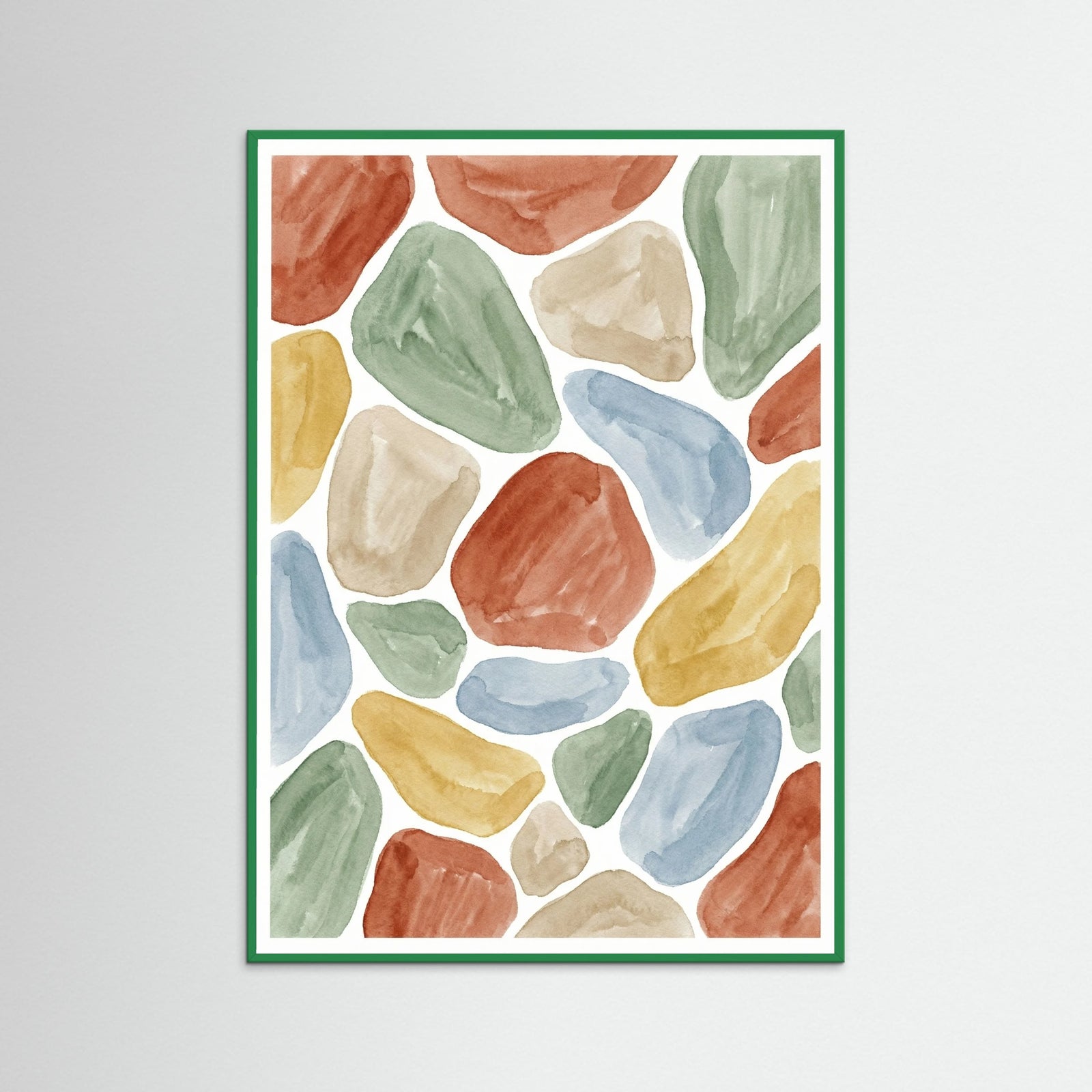 Green Wood Geometric Color Field