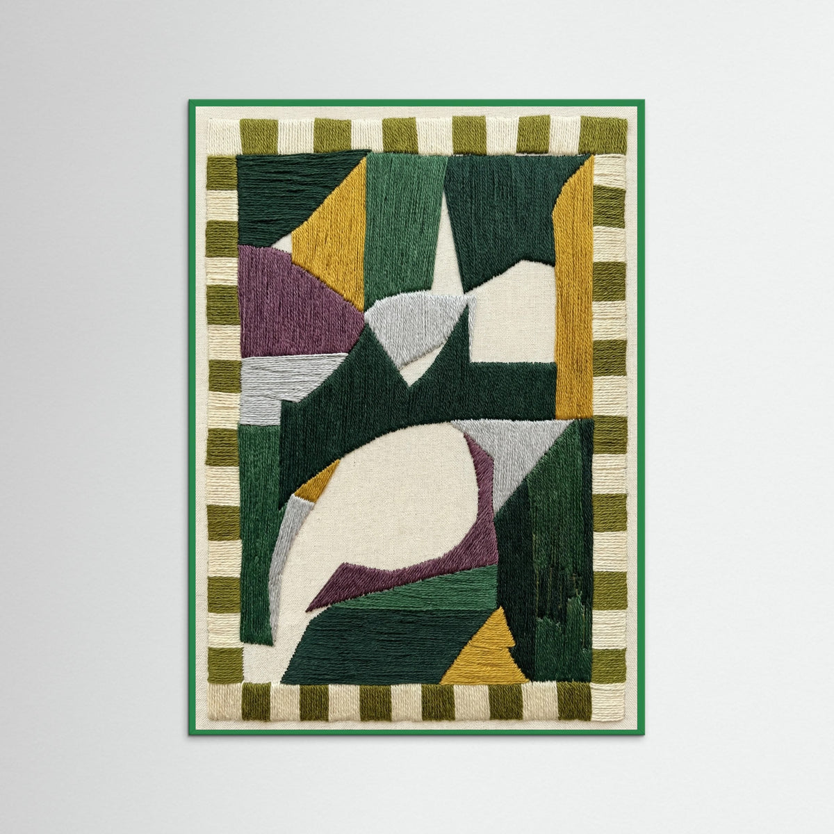 Green Wood Geometric Form