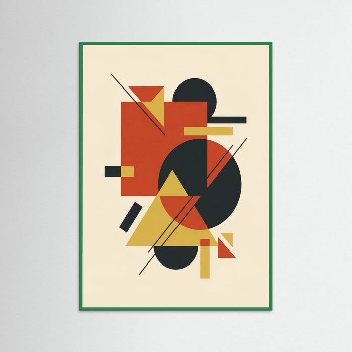 Green Wood Geometric Harmony Beige