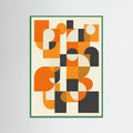 Green Wood Geometric Harmony Orange