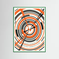 Green Wood Geometric Semicircle Rhythm