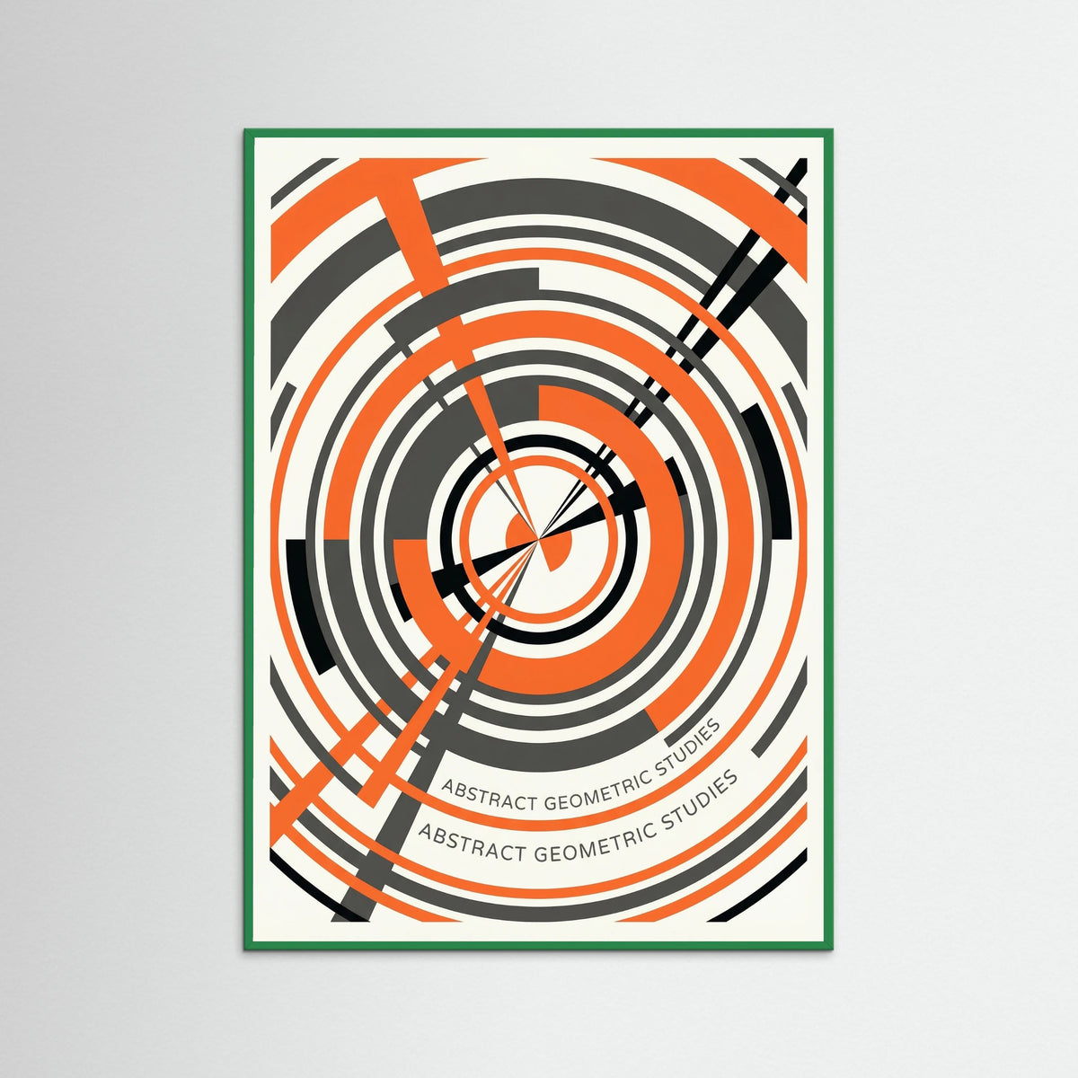 Green Wood Geometric Semicircle Rhythm