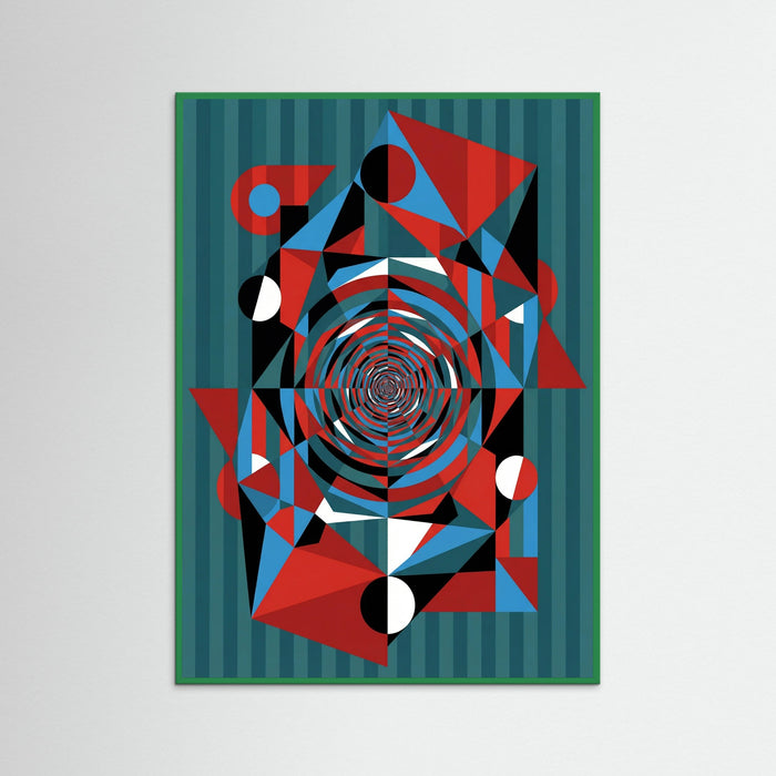 Green Wood Geometric Symphony