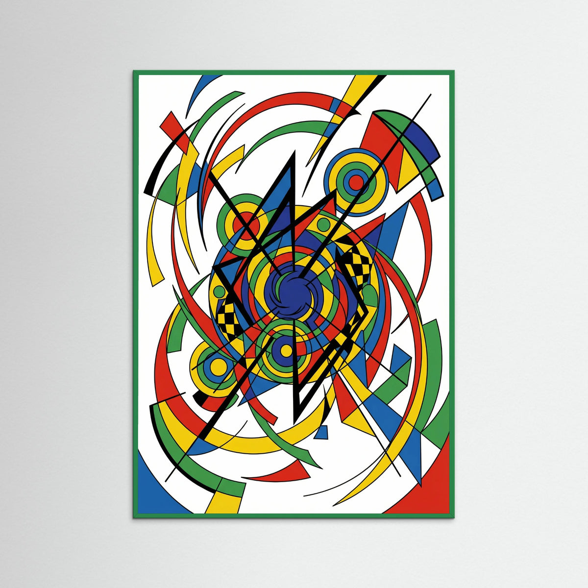 Green Wood Geometric Symphony