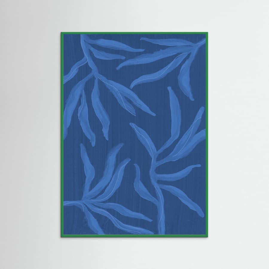 Affiche Ghost Fern 2 Indigo Monochrome – affiche et impression d’art