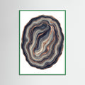 Green Wood Gilded Geode Streams
