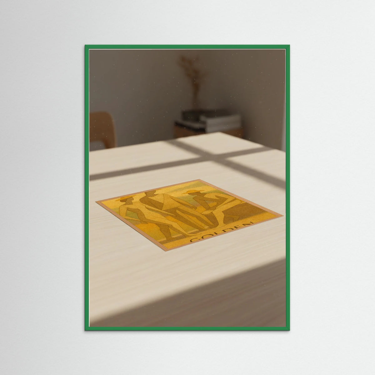 Green Wood Golden Reflections