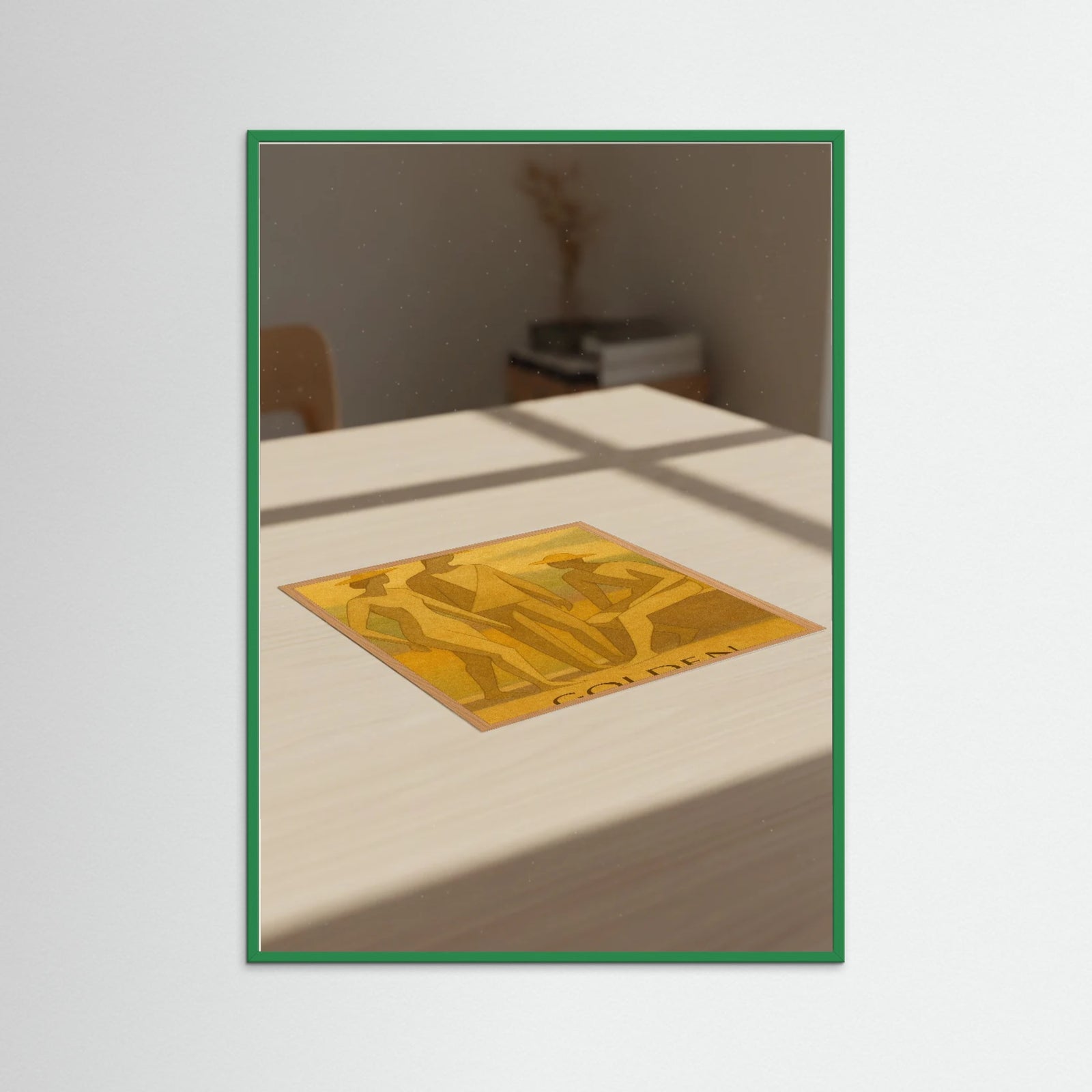 Green Wood Golden Reflections