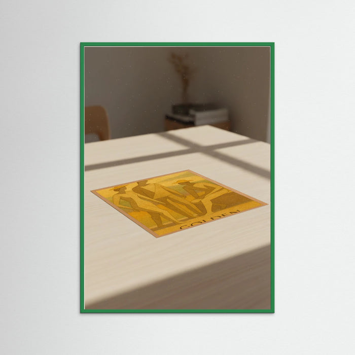 Green Wood Golden Reflections