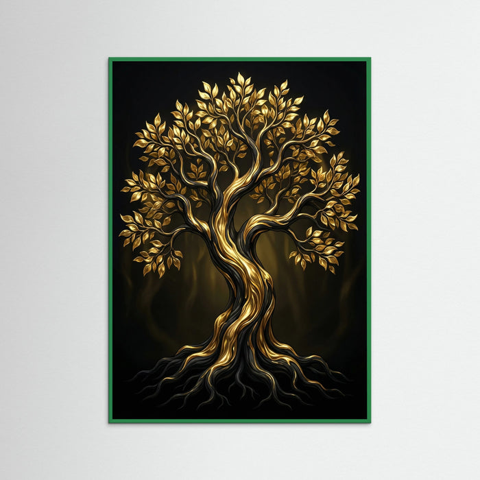 Green Wood Golden Serenity