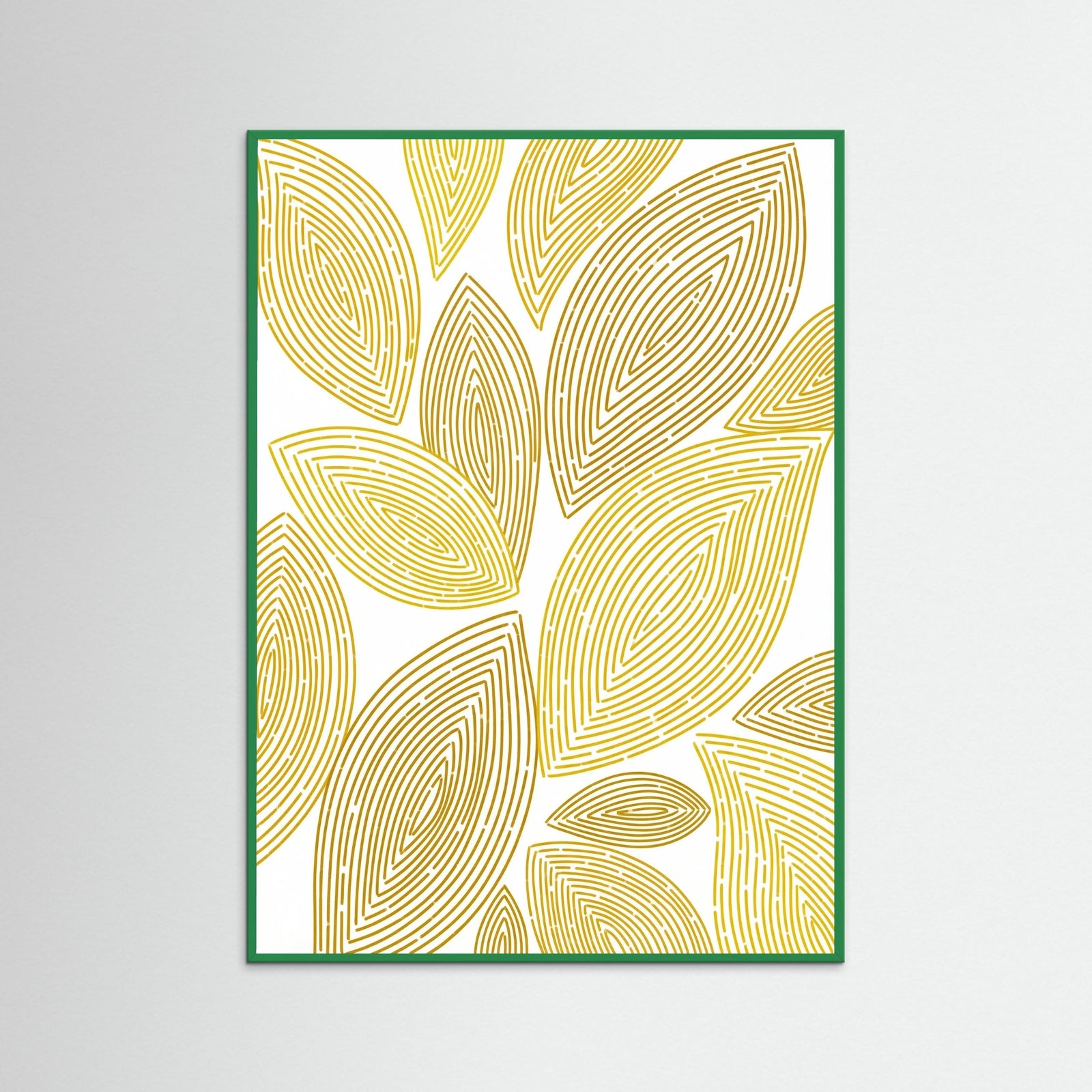 Green Wood Golden Spirals