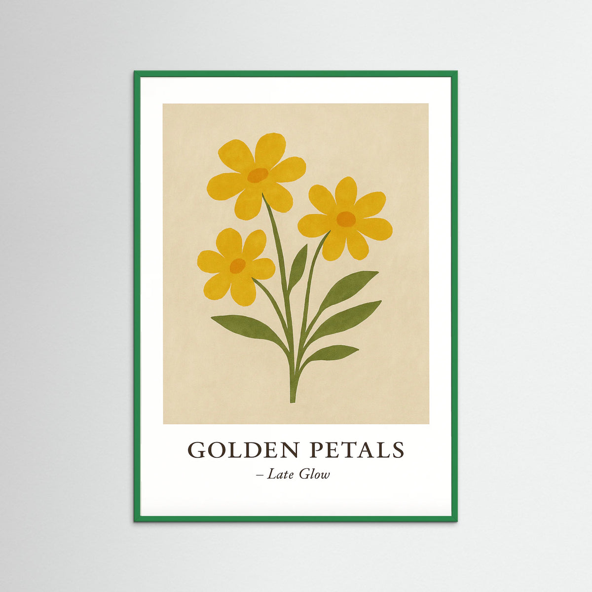 Green Wood Golden petals