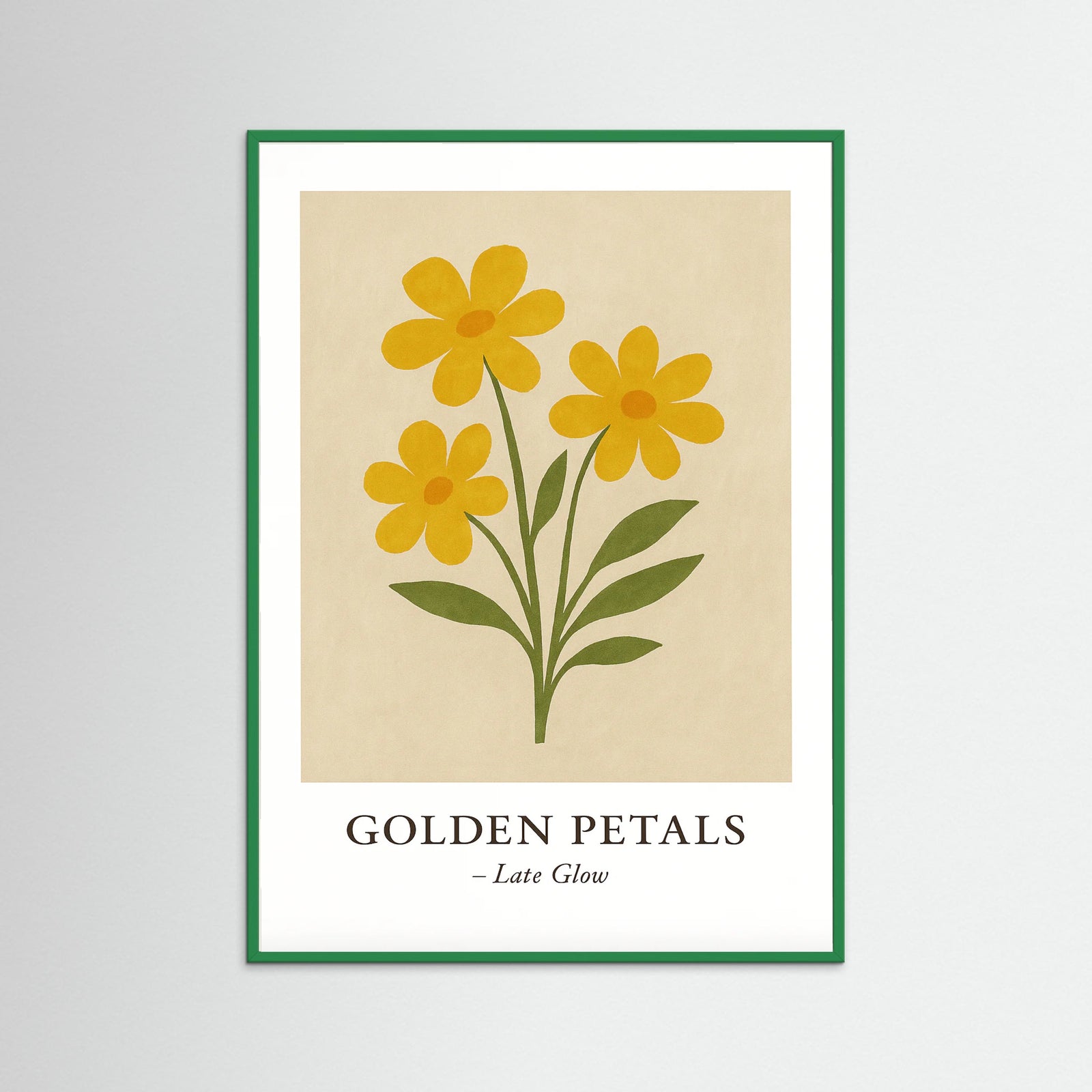 Green Wood Golden petals