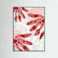 Green Wood Graphic Florals Boho Poster