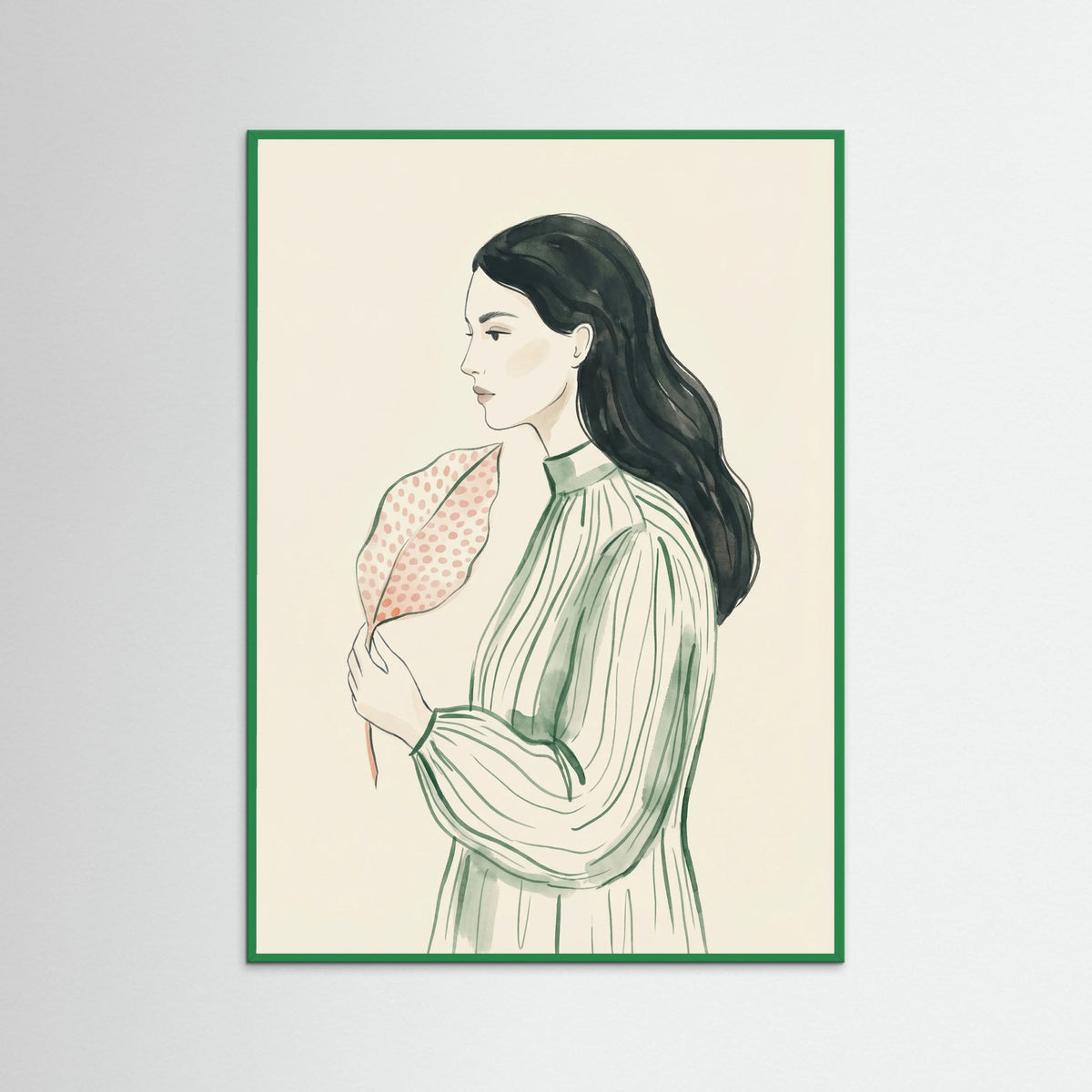 Green Wood Green Dress Orange