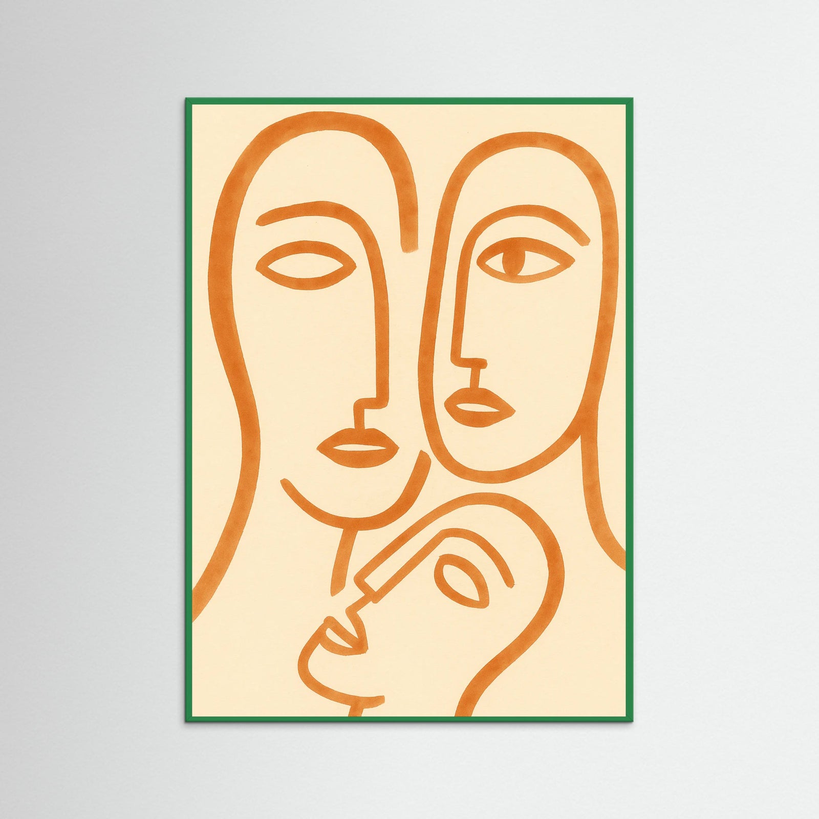 Green Wood Green Line Faces