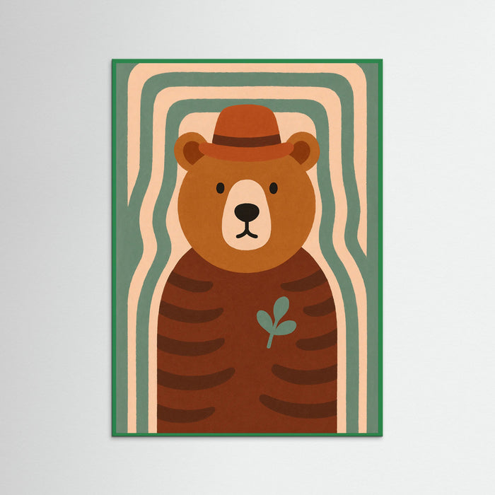 Green Wood Hat and Spectacles