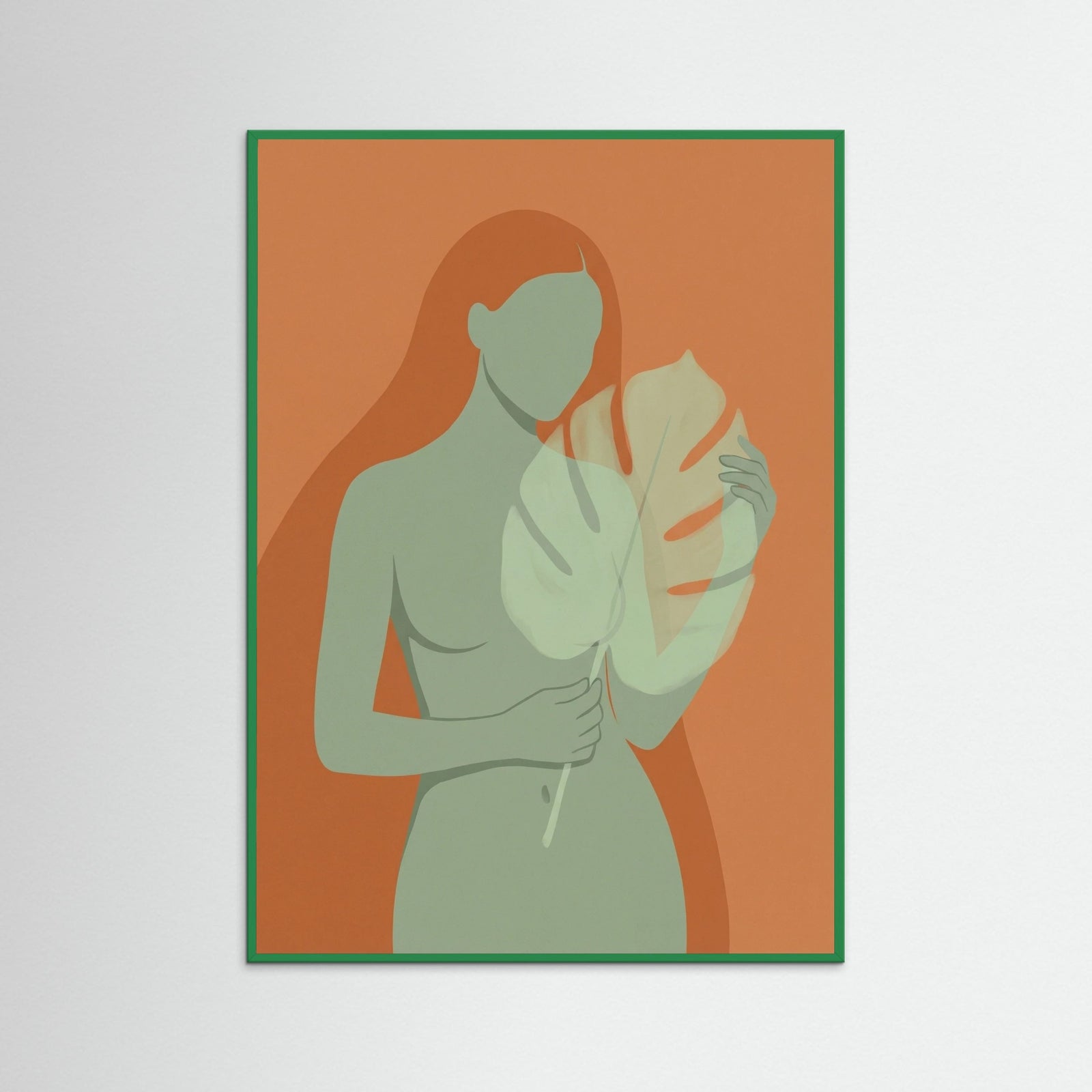 Green Wood Hatted Silhouette