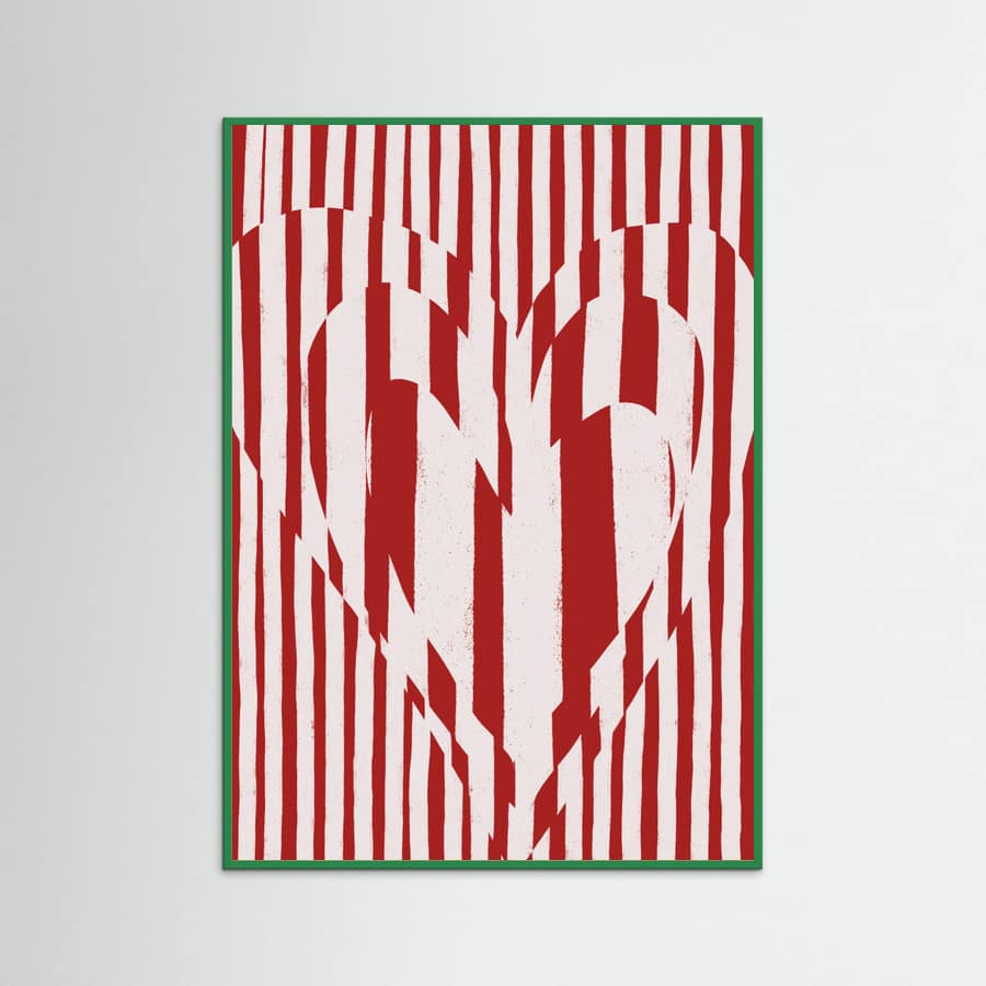 Heart in Stripes Poster – poster and art print