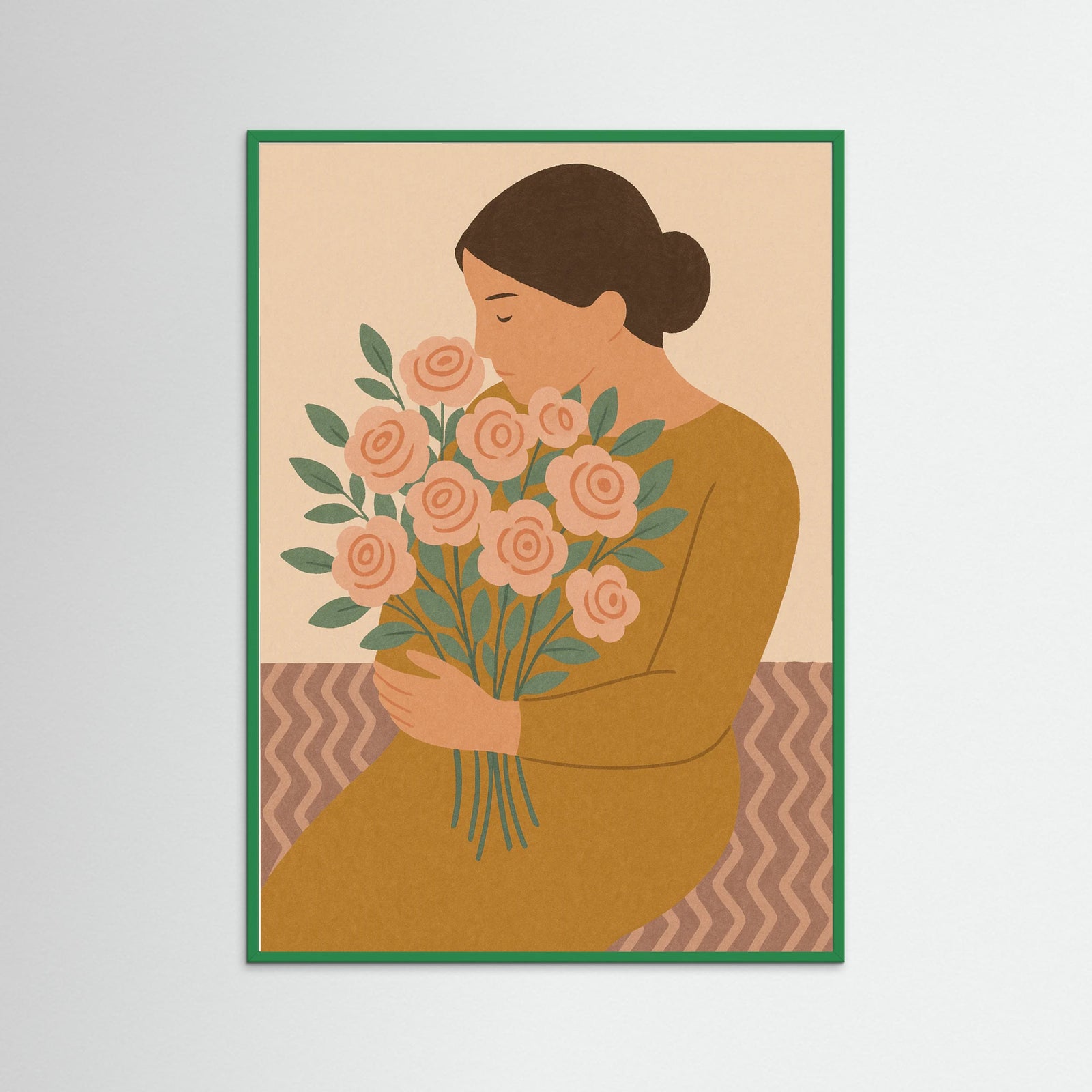 Green Wood Hidden Blooms