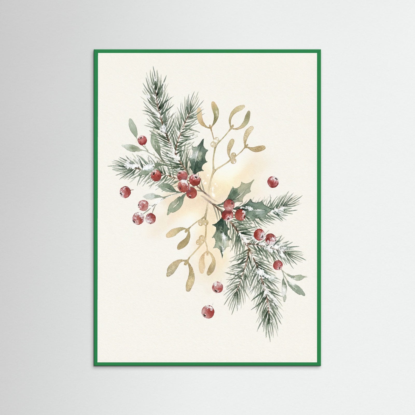 Green Wood Holiday Harmony Wreath