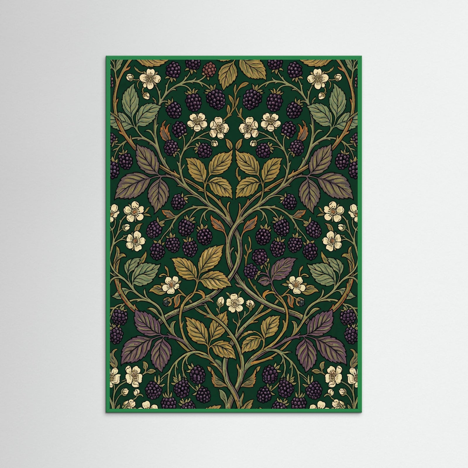 Green Wood Honeysuckle Pattern