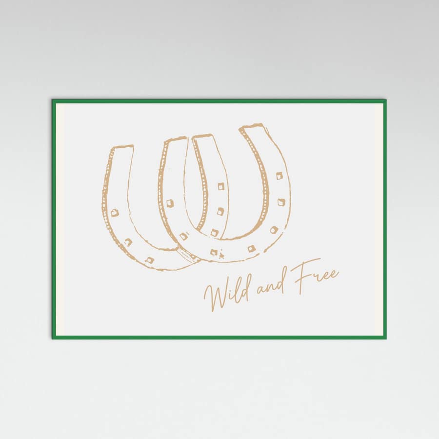 Plakat Horseshoe Wild and Free Neutral – plakat i druk artystyczny