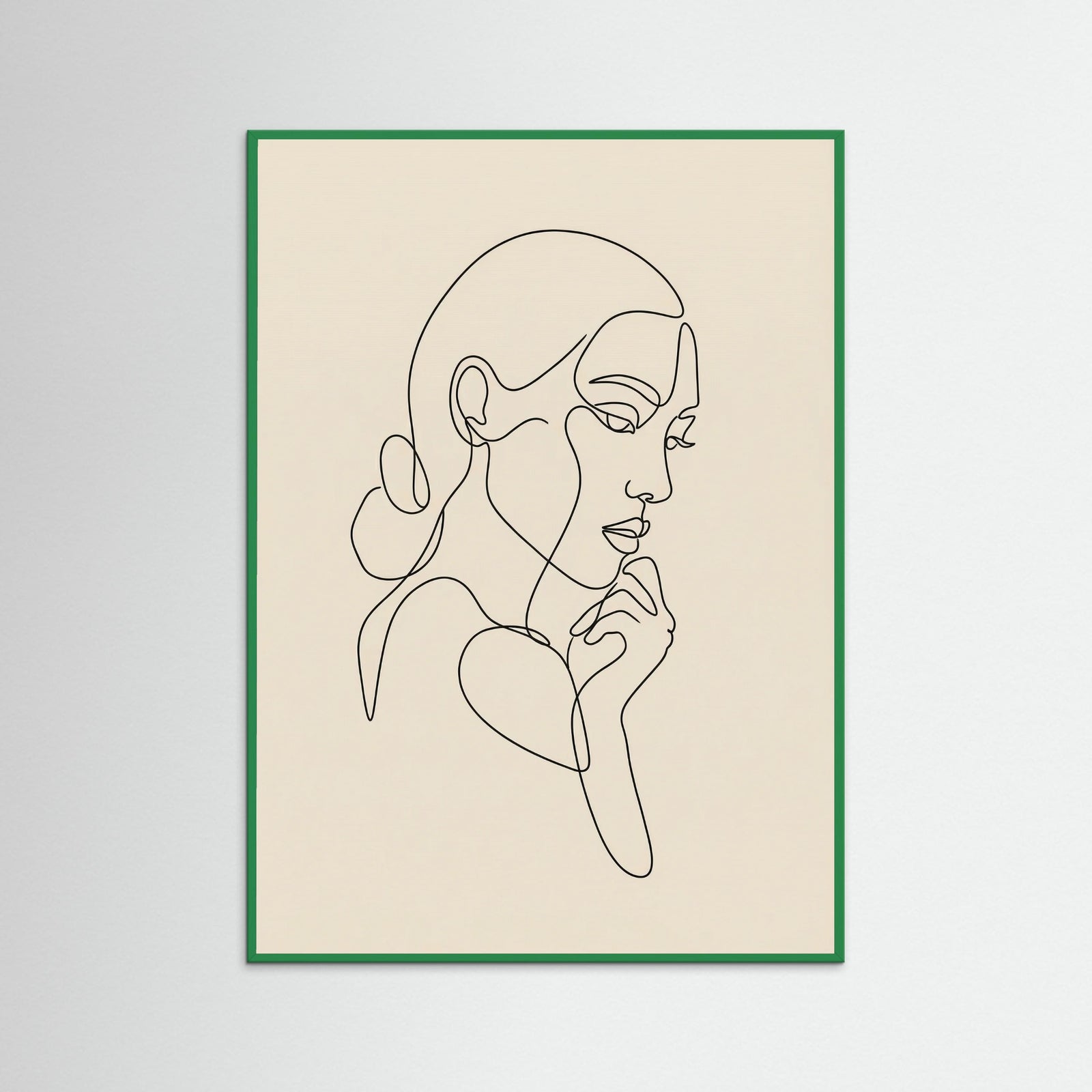 Green Wood Intertwined Faces