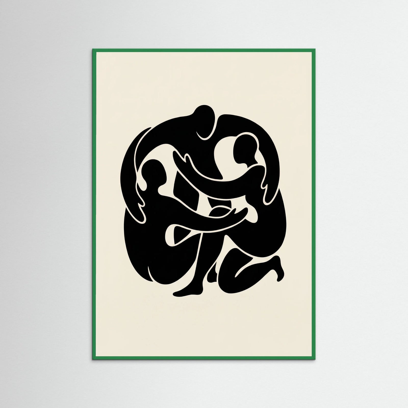 Green Wood Intertwined Gaze Black