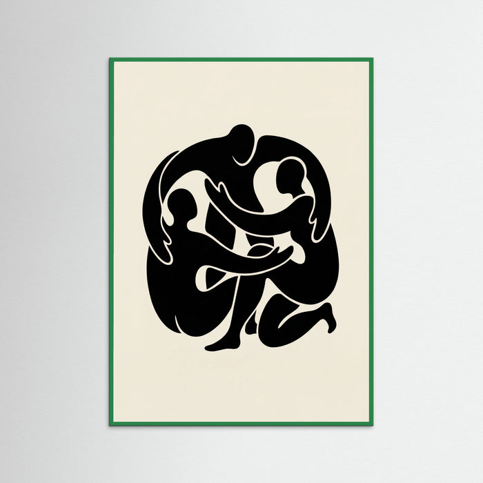 Green Wood Intertwined Gaze Black