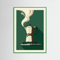 Green Wood Italian Coffee Art