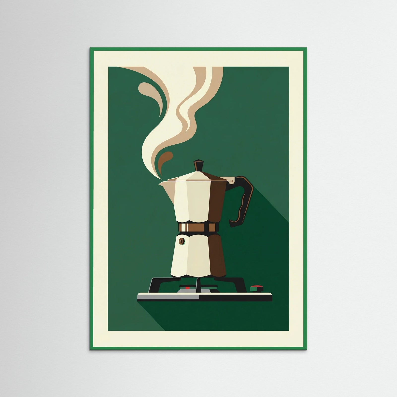 Green Wood Italian Coffee Art