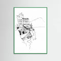 Italian Landscape Art, Amalfi Coast Small Towns By The Sea Poster – Poster und Kunstdruck