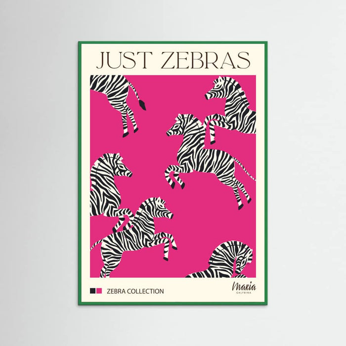 JUST ZEBRAS. Zebra Collection Poster – poster and art print