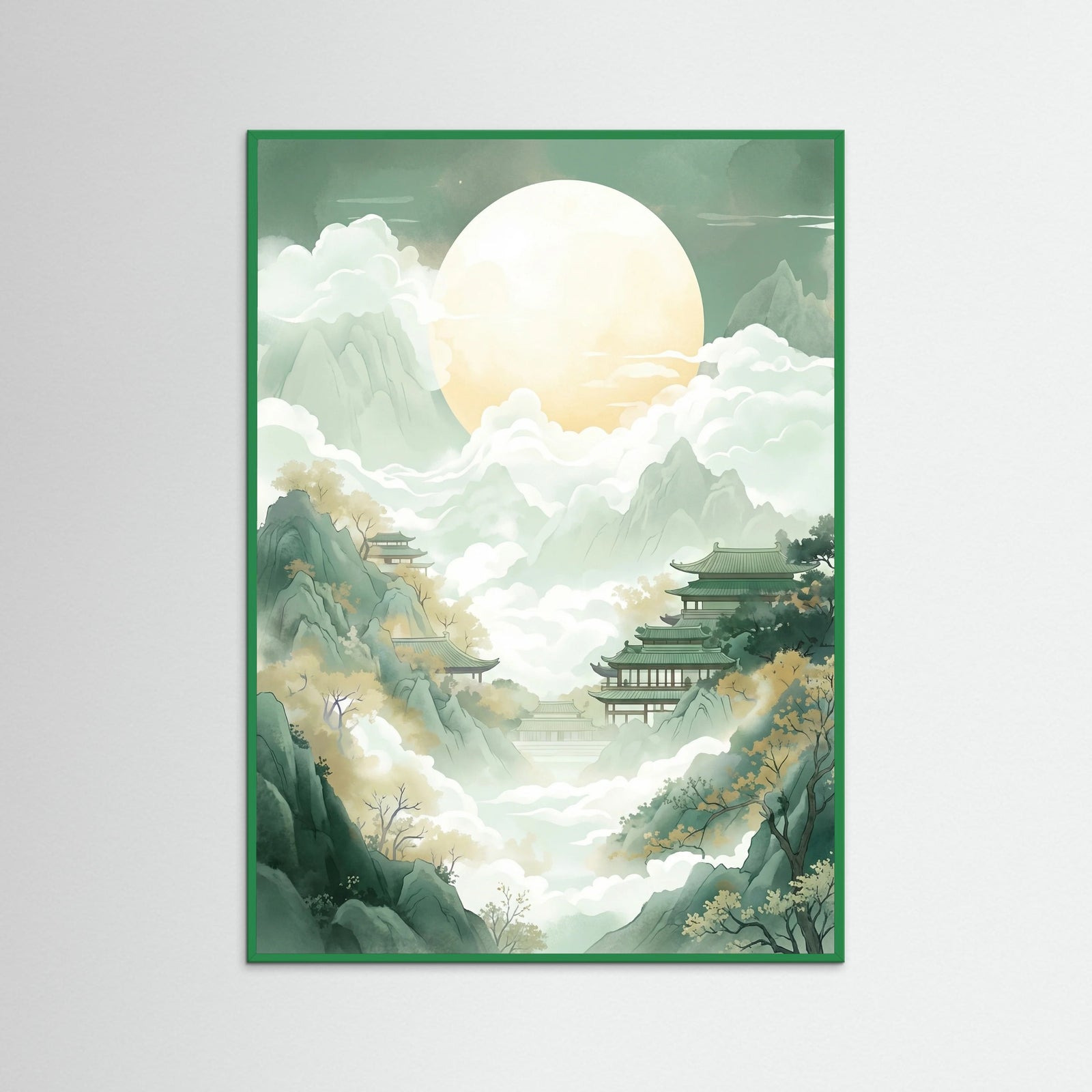 Green Wood Jade Peaks Serenity