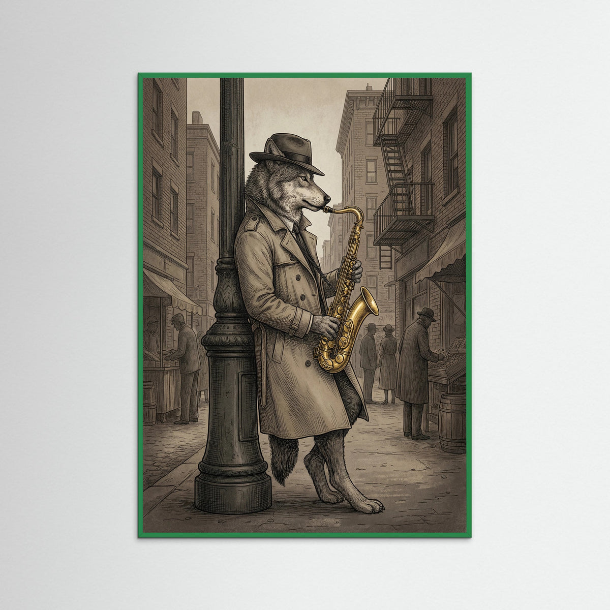 Green Wood Jazz Bear