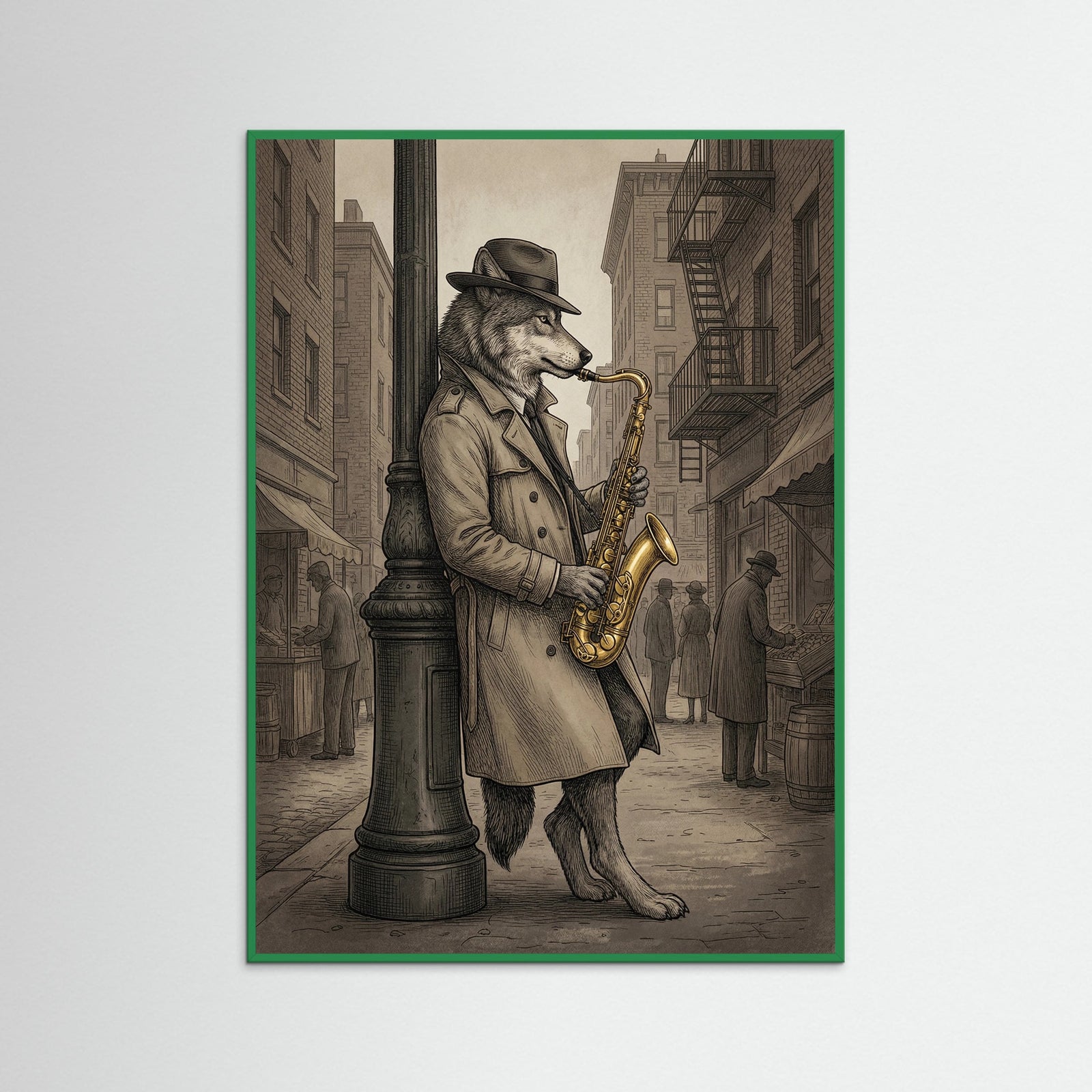 Green Wood Jazz Bear