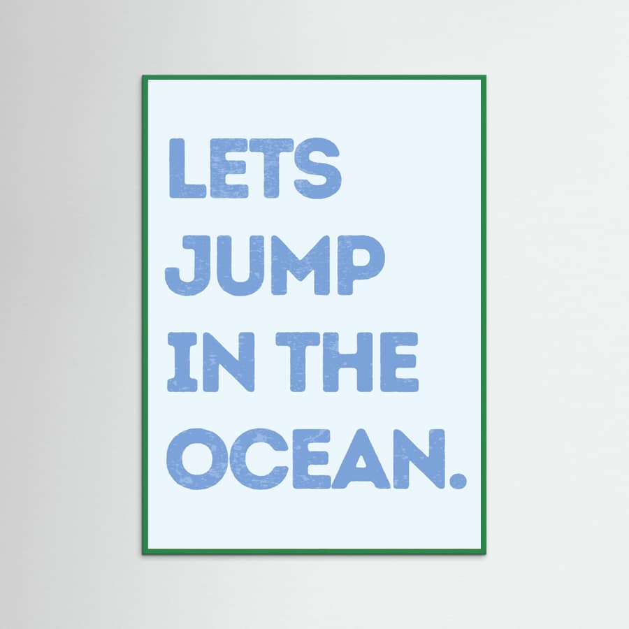 Jump In the Ocean -juliste – juliste ja taidepainatus