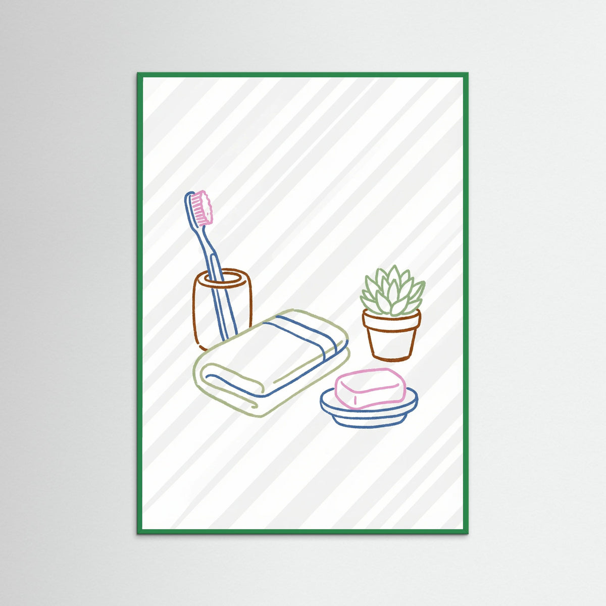 Green Wood Kitchen Still Life