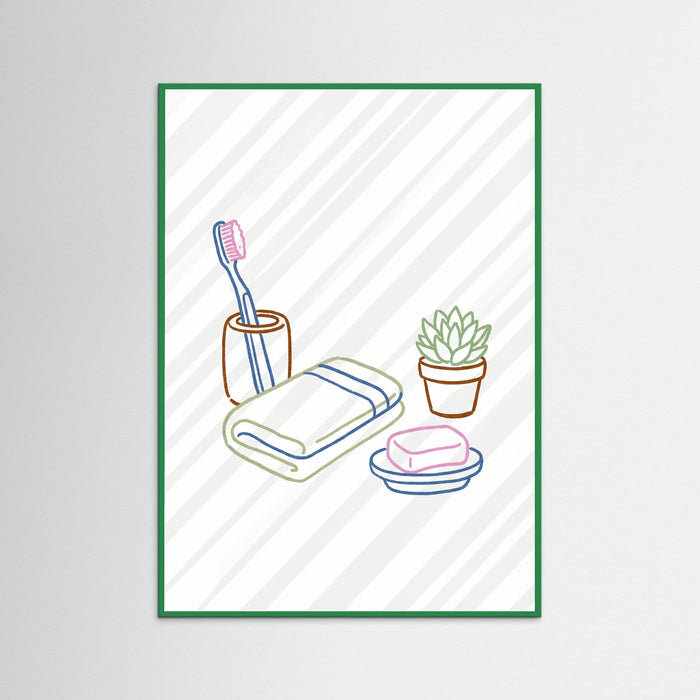 Green Wood Kitchen Still Life