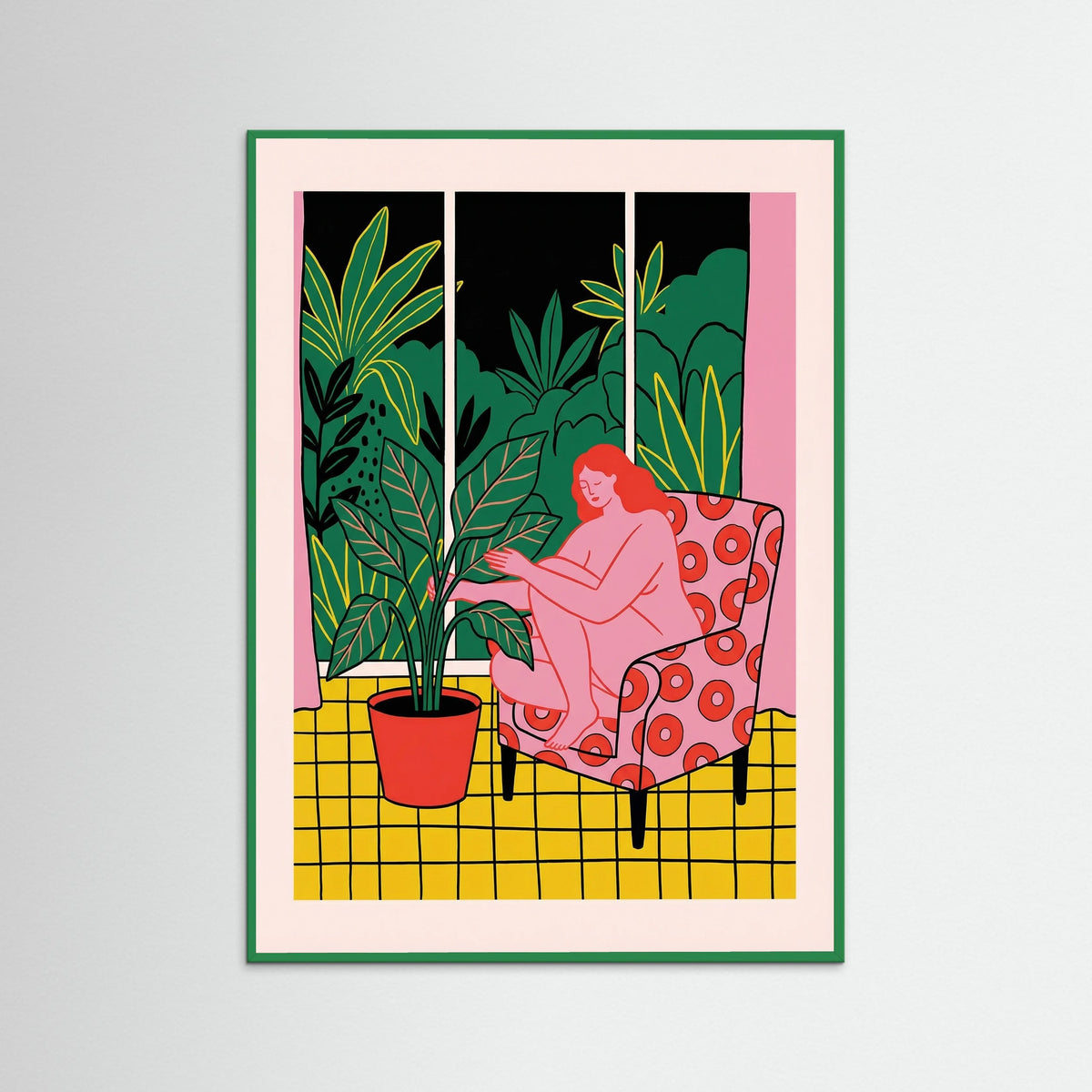 Green Wood Leisurely Figure