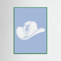 Light Blue Cowboy Hat Poster – plakat og kunsttryk