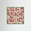 Green Wood Line art abstract Poster