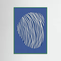 Line art confined in space-blue Poster – plakat og kunsttryk
