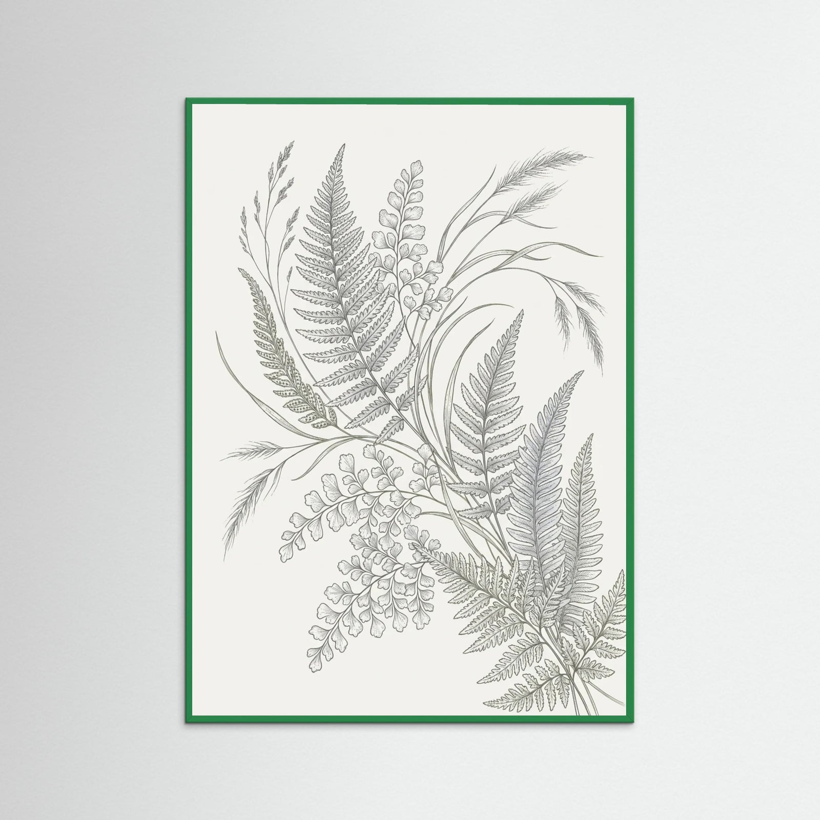Green Wood Lined Botanicals