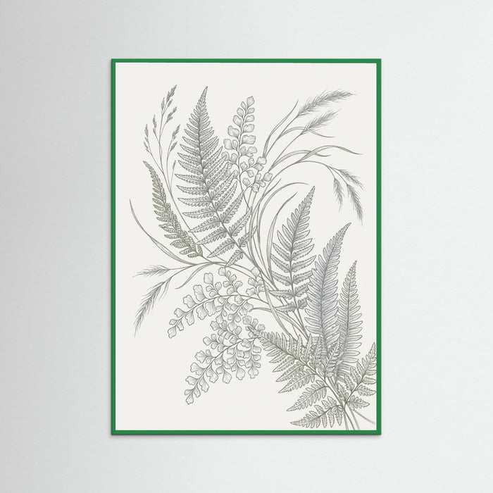 Green Wood Lined Botanicals